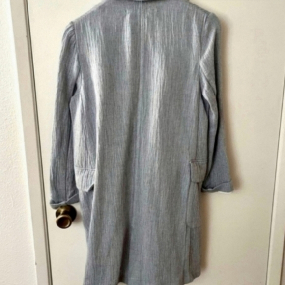Zara Linen Blend Button Front Duster Jacket Coat Size XS - Picture 7 of 7